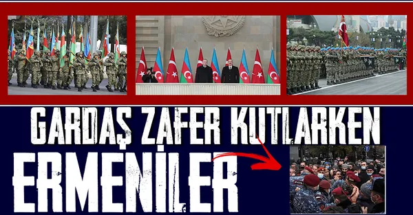 Azerbaycan Zafer Günü’nü kutlarken Ermenistan’da ortalık karıştı-1