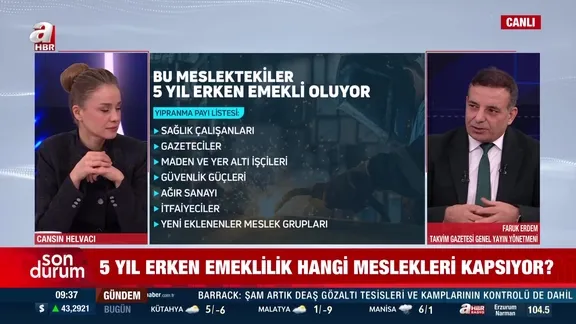 Hangi meslekler 5 yıl erken emekli olacak?