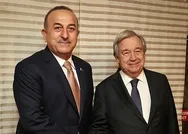 Dışişleri Bakanı Mevlüt Çavuşoğlu, BM Genel Sekreteri Antonio Guterres ile bir araya geldi