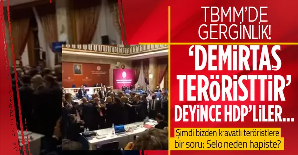 Son dakika: TBMM'de gerginlik! MHP'li Olcay Kılavuz "Selahattin Demirtaş teröristtir" dedi HDP'liler çıldırdı-1
