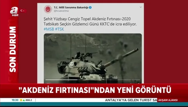 Milli Savunma Bakanlığı 'Akdeniz Fırtınası'na ilişkin yeni görüntüleri paylaştı!