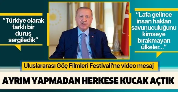 Başkan Erdoğan’dan Uluslararası Göç Filmleri Festivali’ne videolu mesaj