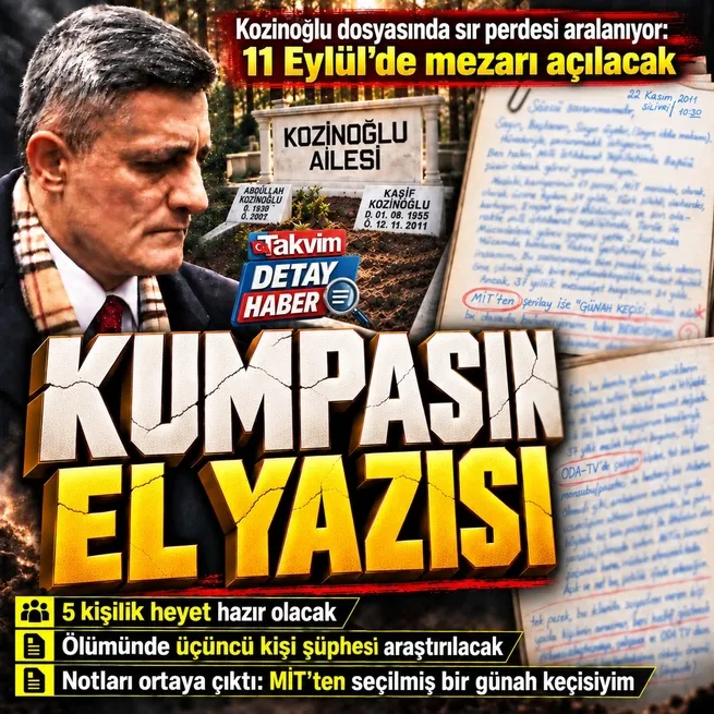 Savcılık feth-i kabir kararı verdi: Kaşif Kozinoğlu’nun mezarı 11 Eylül’de açılacak, toksikolojik inceleme yapılacak