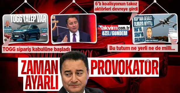 Önce BAYKAR'ı hedef aldı şimdi de TOGG'u! 6'lı koalisyonun küçük ortağı Ali Babacan'dan zaman ayarlı provokasyon