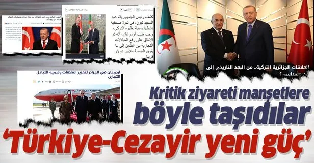 Erdoğan'ın ziyareti Cezayir basınında geniş yer buldu