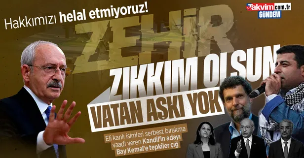 PKK'nın siyasi uzantısı HDP ile el sıkışan 6'lı koalisyonun cumhurbaşkanı adayı Kılıçdaroğlu'na sert tepki: "Hakkımızı helal etmiyoruz, zehir zıkkım olsun"