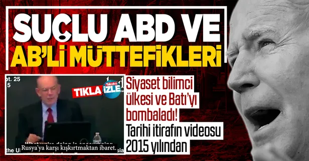 ABD'li siyaset bilimci John Mearsheimer'den Ukrayna itirafı: Suçlu ABD ve Avrupalı müttefikleri!
