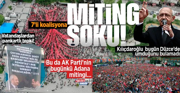 7'li koalisyona Düzce'de miting şoku: Kılıçdaroğlu'nun Düzce mitingi sinek avladı!