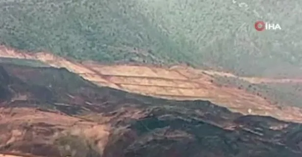 Son dakika: Erzincan İliç’teki toprak kaymasının yeni görüntüleri ortaya çıktı