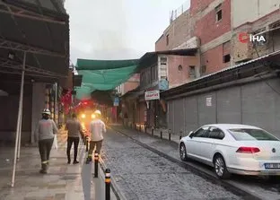 Denizli’de tarihi çarşıda yangın paniği