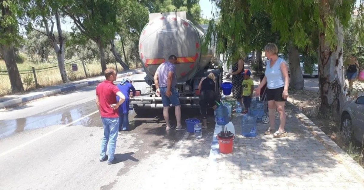 İzmir Foça susuz kaldı halk perişan oldu!