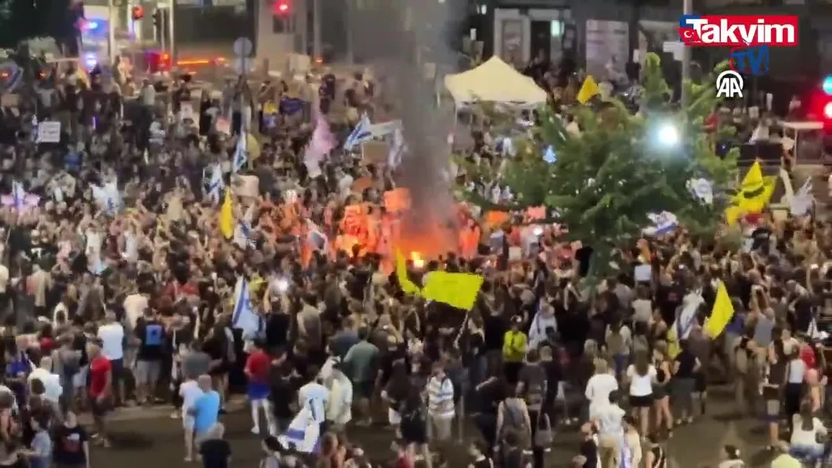 İsrail'de Netanyahu hükümetine ateşkes protestosu