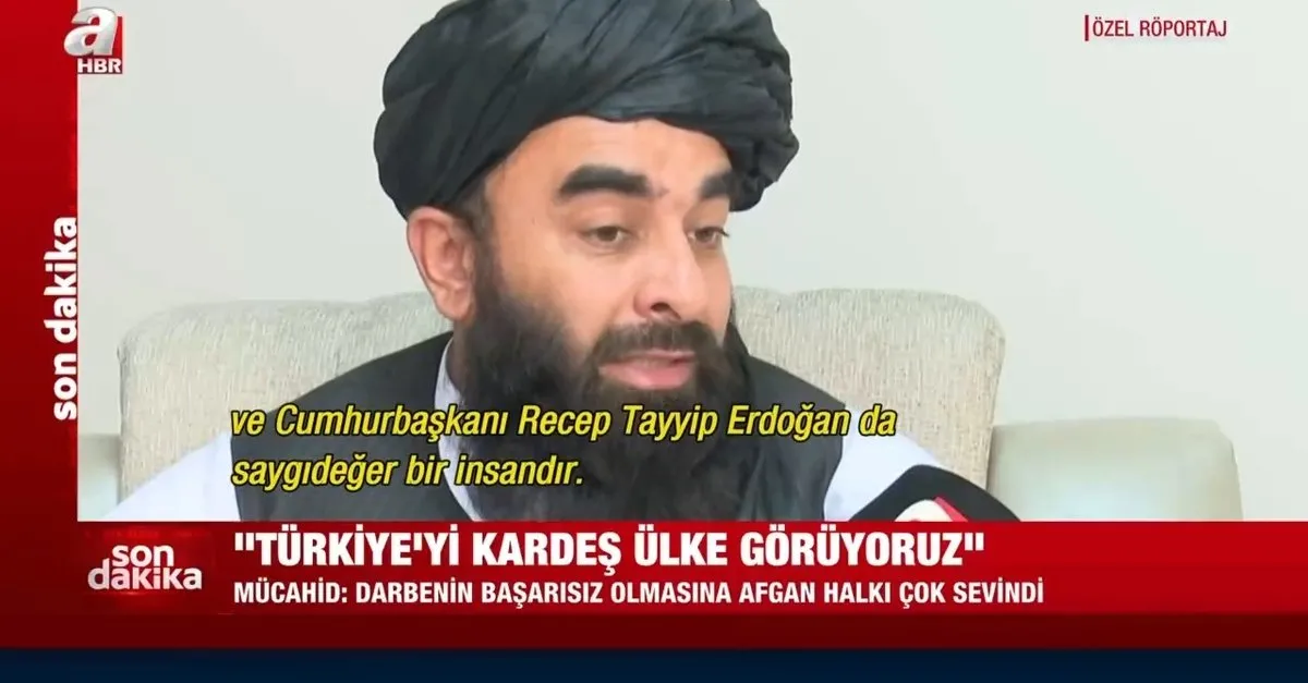 Taliban Sözcüsü Zabihullah Mücahid’den A Haber’e özel açıklamalar | Türkiye ile ilişkiler, DEAŞ’a ne olacak...