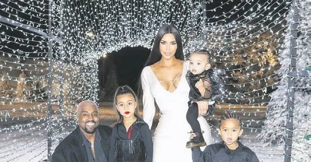 Kim Kardashian ile eşi Kanya West Kaliforniya’da yılbaşı partisi düzenledi