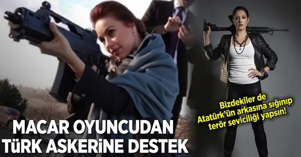 Macar oyuncudan Türk askerlerine destek