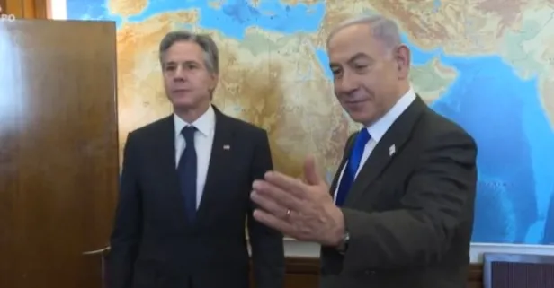 ABD Dışişleri Bakanı Antony Blinken Kudüs’te! Katil Başbakan Benjamin Netanyahu ile uzun görüşme