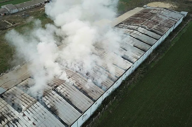 Çatalca'da fabrika yangını