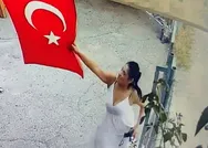 İkinci saldırı! Bir kadın iş yerine asılı Türk bayrağını kopararak çöpe attı