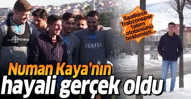 Saatlerce Trabzonspor’un takım otobüsünü beklemişti! Numan Kaya’nın hayali gerçek oldu