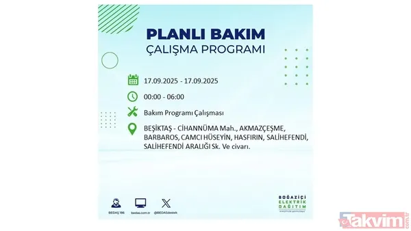 17 Eylül 2025 elektrik kesintisi bildirimi: İstanbul'da elektrik kesintisi olacak ilçeler hangileri? BEDAŞ mahalle mahalle listeledi - 10