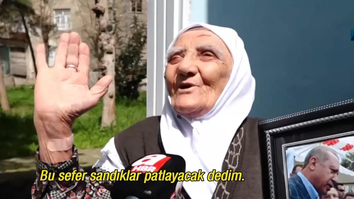 82 yaşındaki Saliha Gündüz'ün Başkan Erdoğan sevgisi: "Bu sefer sandıklar patlayacak"