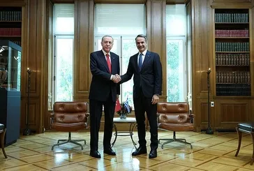 Başkan Erdoğan ve Miçotakis'ten ortak basın toplantısında önemli açıklamalar: "Çözülemeyecek hiçbir sorun yok"