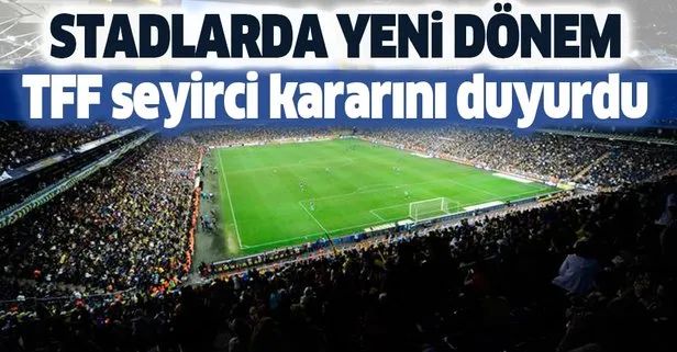 TFF'den seyirci kararı!