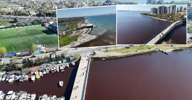 Menekşe Deresi'nde alarm... Küçükçekmece Gölü kızıla boyandı | Halkta panik balıkçılarda isyan