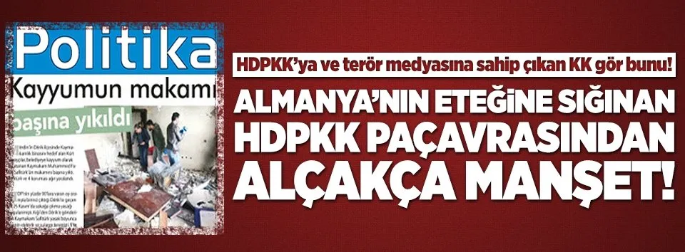 HDP/PKK'nın paçavrasından alçakça manşet!