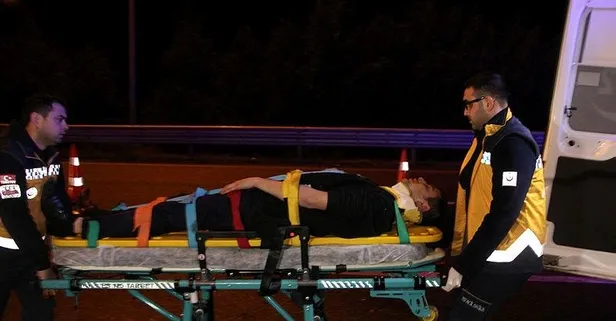 Son dakika: TEM Otoyolunda bariyerlere çarpan otobüs yoldan çıktı 7 kişi yaralandı