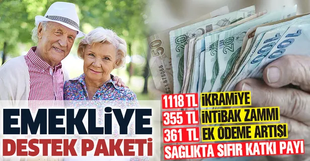 Emekliye destek paketi | SSK SGK ve Bağ-Kur emeklisine ek ödeme artışı ne kadar olacak?-1