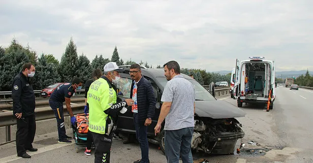 TEM'de feci kaza: 2 yaralı