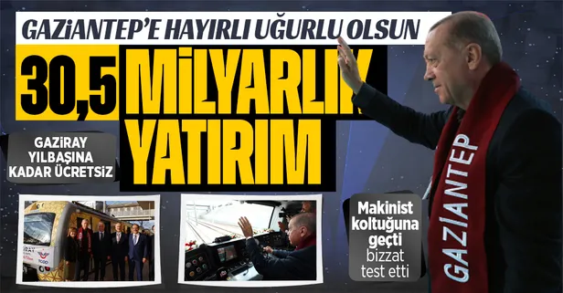 Başkan Erdoğan Gaziray'ın açılışını yaptı: Yılbaşına kadar ücretsiz