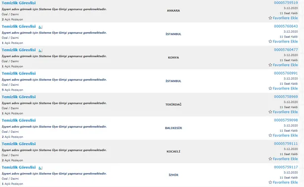 İŞKUR'dan en az ilkokul mezunu temizlik görevlisi ve en az lise mezunu büro memuru alımı-2