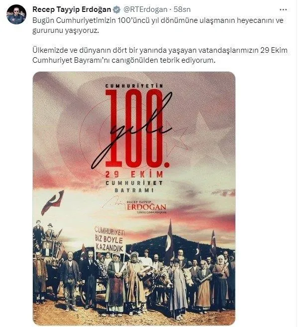 baskan-erdogandan-cumhuriyetin-100uncu-yil-donumu-mesaji-canigonulden-tebrik-ediyorum-1698563121434.jpeg Başkan Erdoğan'dan "Cumhuriyetin 100’üncü yıl dönümü" mesajı: Cumhuriyetimizi daha da güçlendirerek yeni asrına hazırlamanın gayreti içindeyiz-9