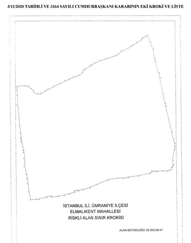 SON DAKİKA: İstanbul Ümraniye'de bir bölge "riskli alan" ilan edildi-1