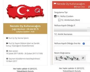 Seçmen sorgulama mobil uygulaması hizmette