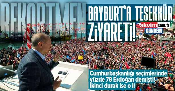 14 ve 28 Mayıs Cumhurbaşkanlığı seçimlerinde rekor oy Bayburt'tan gelmişti! Başkan Erdoğan'dan teşekkür ziyareti