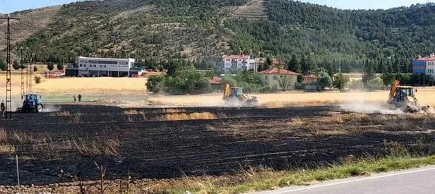 Beypazarı’nda tarla yangını