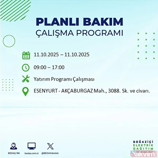 Evde elektrik ne zaman gelir? 11-12 EKİM İLÇE İLÇE LİSTE: İstanbul'da 9 saat yok - 32