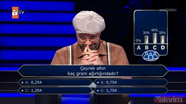Milyoner’de altın sorusu gündem oldu: Çeyrek altın gerçekte kaç gram? - 2