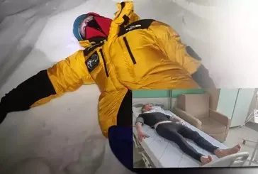 Ukraynalı dağcı 30 metreden düştü