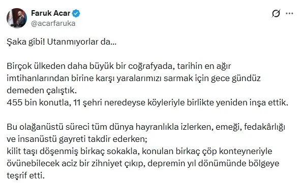 AK Parti’den Özgür Özel’e deprem turisti tepkisi: "İnsan utanır!"-3