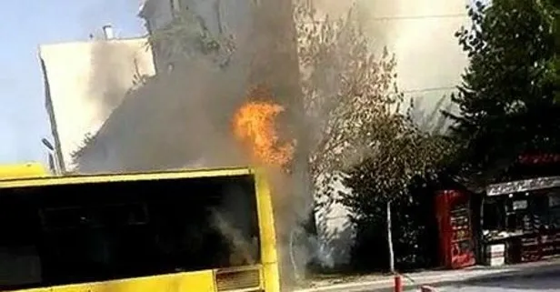 Son dakika: Bursa’da korku dolu anlar! Yolcu dolu otobüs alev alev yandı