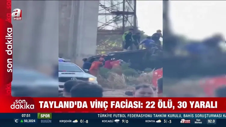 Tayland’da vinç faciası: 22 ölü 30 yaralı
