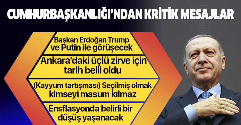 Son dakika: Başkan Erdoğan Trump ve Putin ile görüşecek