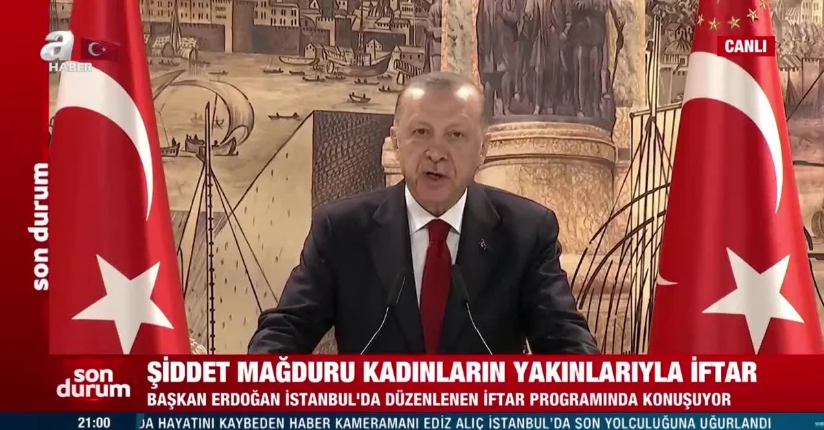 Başkan Erdoğan, şiddet mağduru kadınların aileleri ile iftarda buluştu