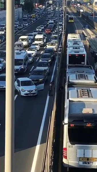 Merter'de kadın sürücünün kedi kurtarma operasyonu kamerada!