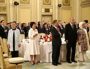 Cumhurbaşkanı Erdoğan Güney Korede onuruna verilen akşam yemeğine katıldı