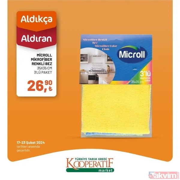 Tarım Kredi KATALOĞU 19-23 Şubat 2024 FİYAT LİSTESİ! Kooperatif market 32 üründe fiyatları indirdi! 2 katlı 6'lı kağıt havlu 54.90 TL... - 32